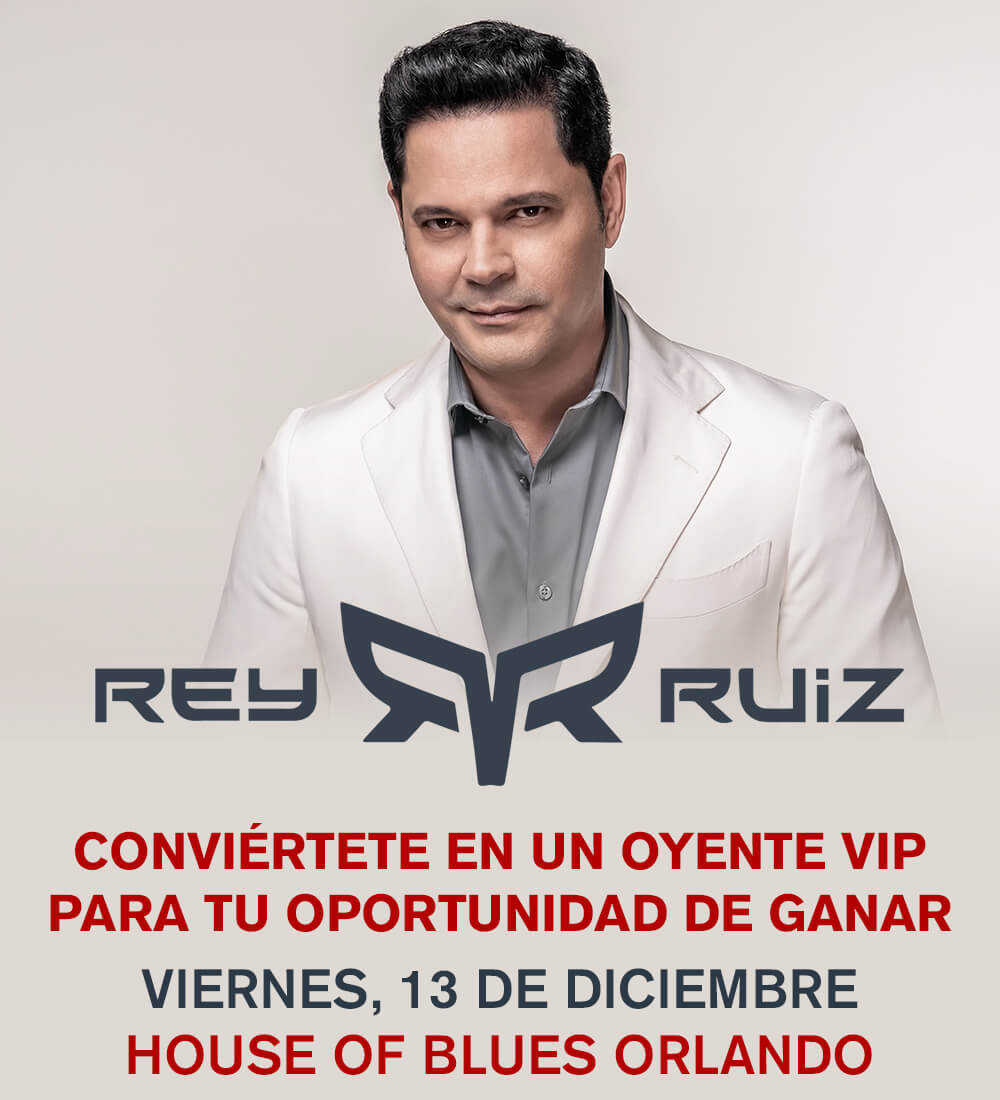 Gana boletos para el concierto de Rey Ruiz en Orlando