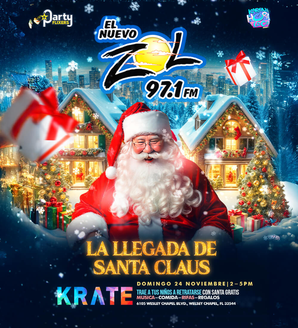 Llega Santa y arranca la navidad en Krate at the Grove