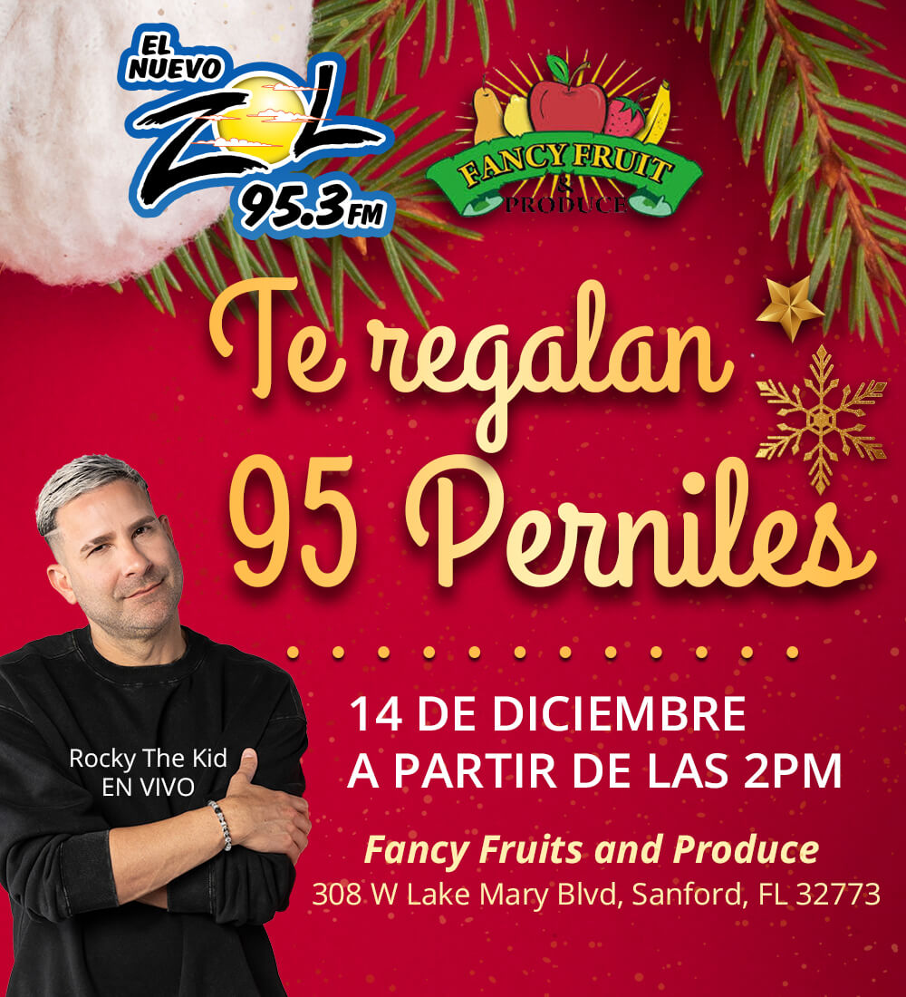 El Nuevo Zol 95 y Fancy Fruits & Produce te regalan 95 Perniles