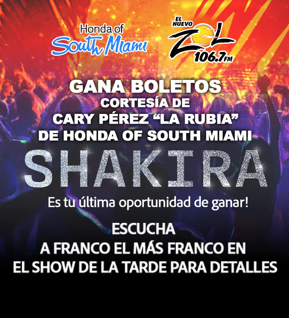 Participa y gana tus boletos para ver a Shakira