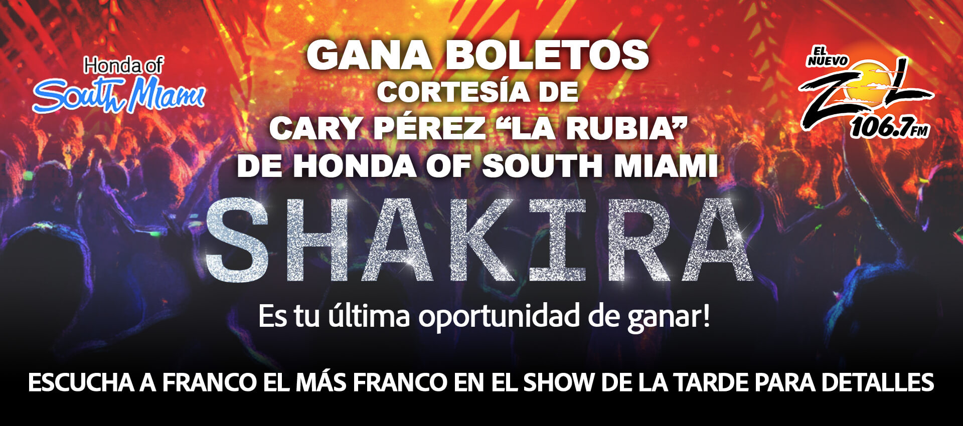 Participa y gana tus boletos para ver a Shakira