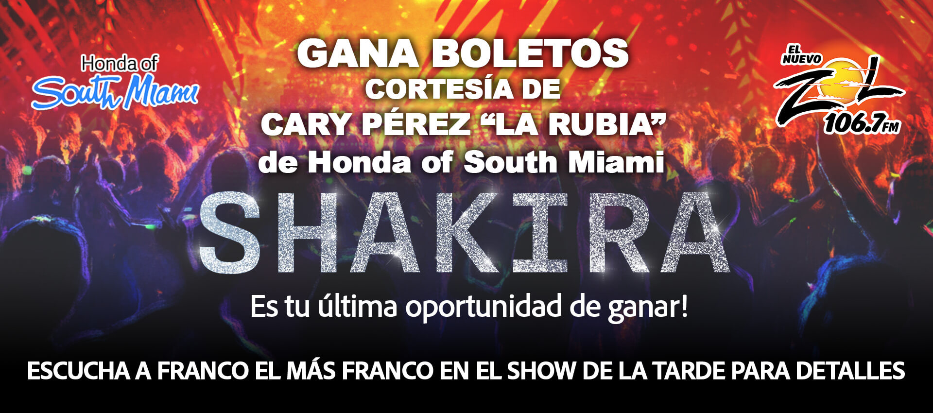 Participa y gana tus boletos para ver a Shakira